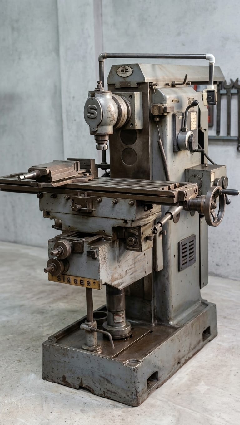 Singer No. 2 universal milling machine for sale at Raj Engineering and Machinery Vapi
