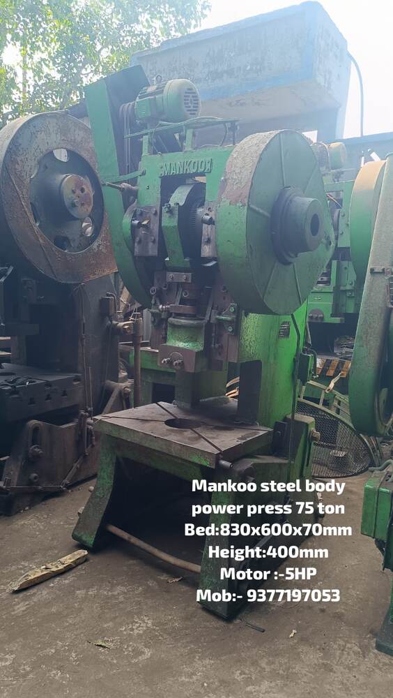 Power Press 75 Ton – Mankoo for sale at Raj Engineering and Machinery Vapi
